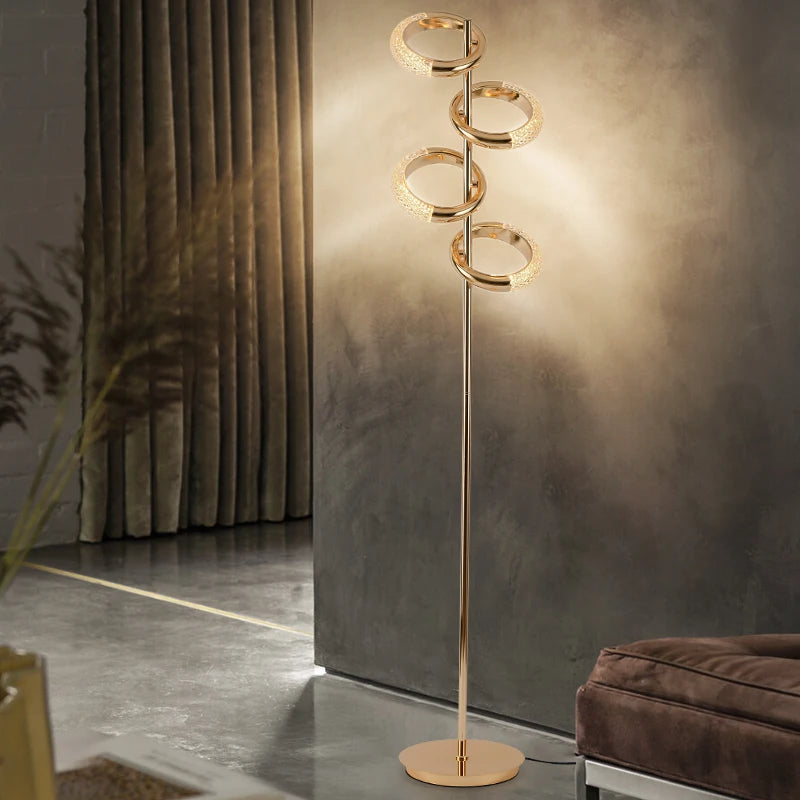 lampadaire en anneau design nordique minimaliste créatif luxe