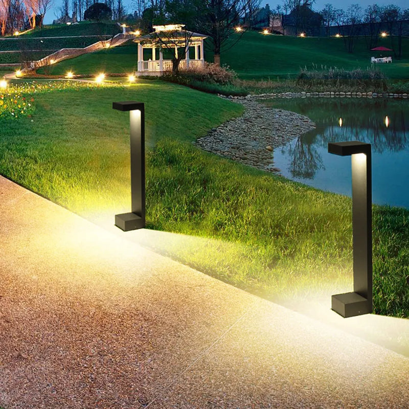 10W Outdoor LED Garden Path Lights Aluminum LED Landscape Bollards Light LED Standing Post Light for Garden Backyard Lawn Decor