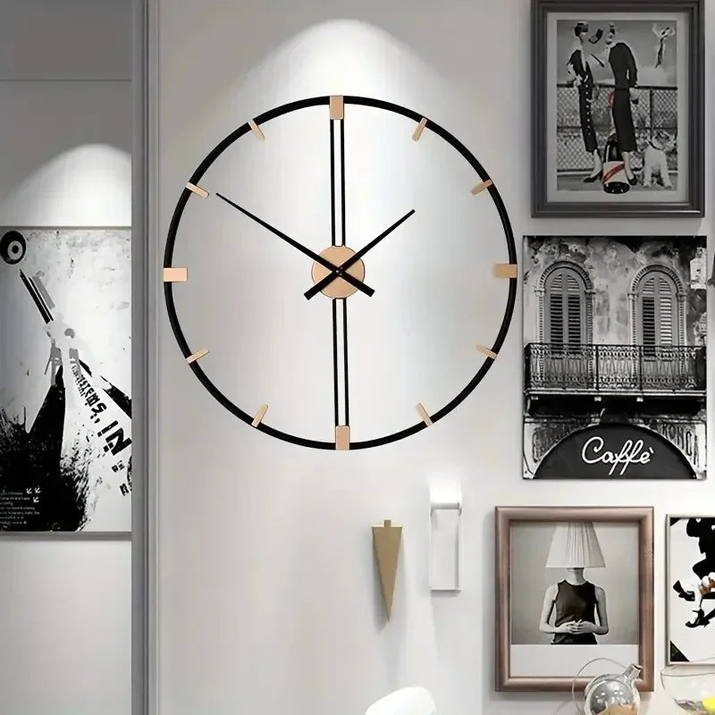 grande horloge murale design silencieuse pour décoration intérieure