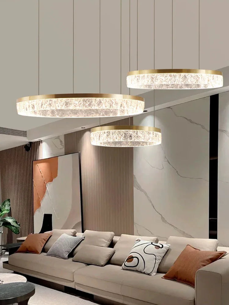 lustre moderne à anneau circulaire pour décoration intérieure