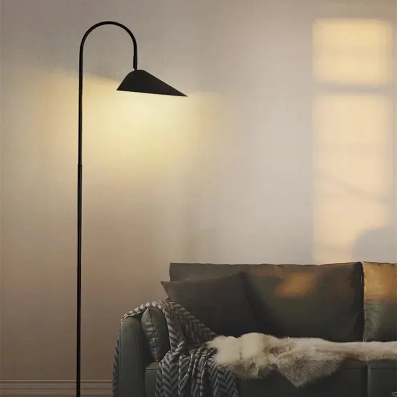 Nordic Minimalist Led Floor Lamp with Changeable Bulb for Living Dining Room Tables Stand Lighting Luminaires