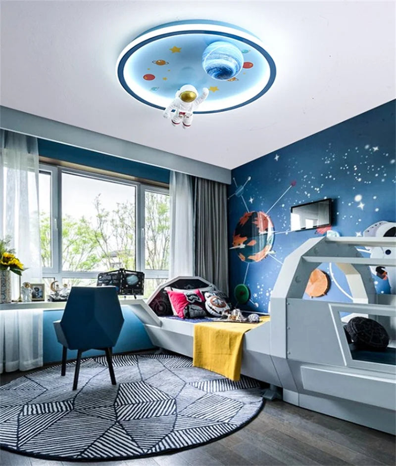 plafonnier led moderne astronaute luminaire décoratif enfant