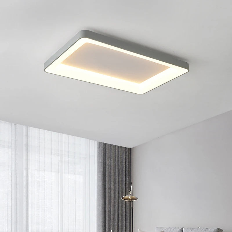 plafonnier led simple rectangulaire pour intérieur moderne