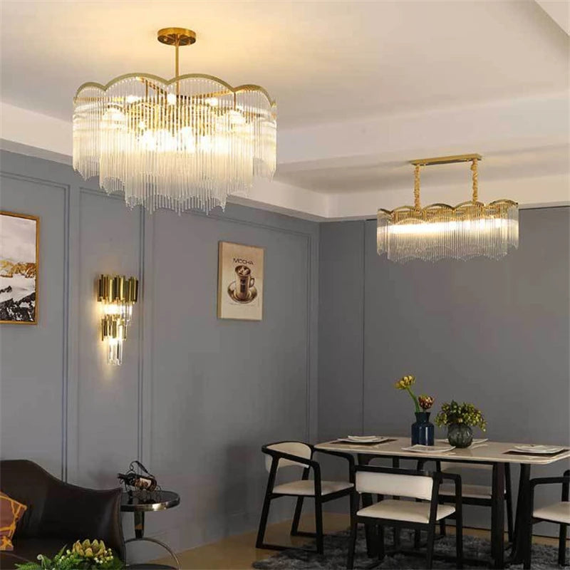 lustre en cristal moderne design luxe pour intérieur