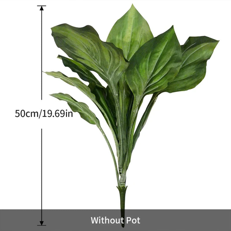 plante tropicale artificielle monstera et hosta pour décoration intérieure extérieure