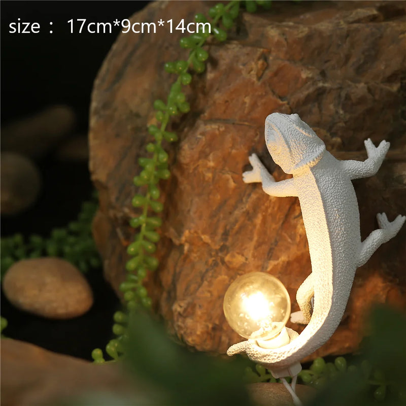 veilleuse lézard nordique lampe décorative moderne à LED