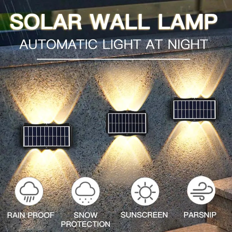 applique murale solaire extérieure led étanche pour jardin et balcon