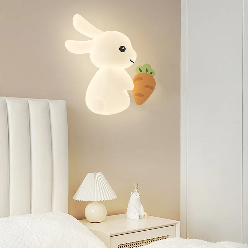 applique murale lapin mignon pour chambre d'enfant créative et ludique