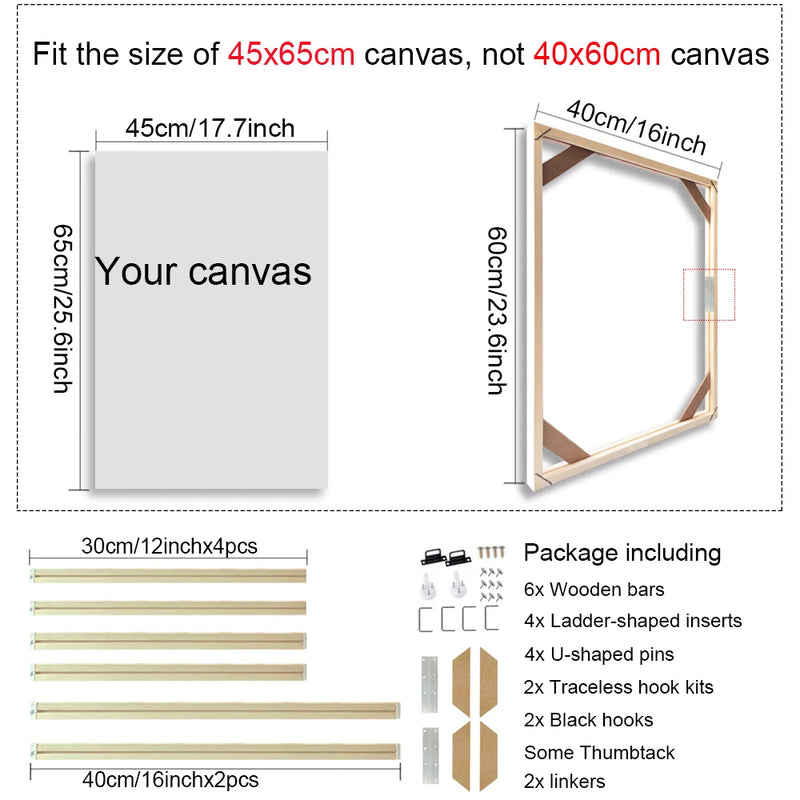 cadre mural en bois pour toiles et peintures décoratives