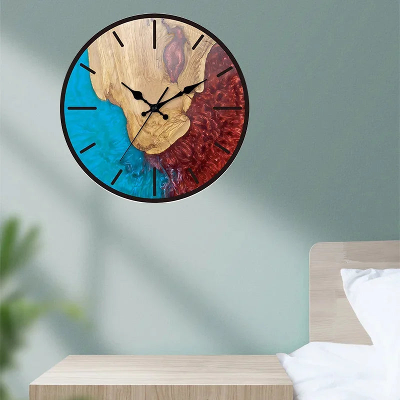 horloge murale acrylique silencieuse pour décoration intérieure moderne