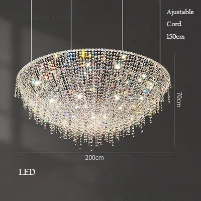 lustre en cristal rétro design luxueux pour décoration intérieure