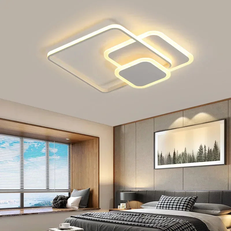 lustre moderne à leds pour décoration intérieure lumineuse