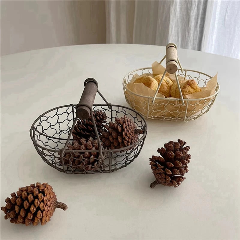 panier créatif de rangement pour œufs et fruits