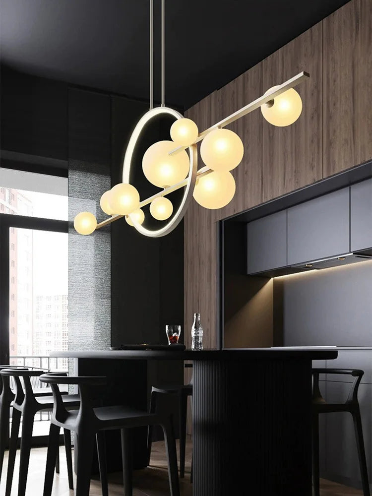 Nordic creative G9 LED dining room chandelier Modern industrial style living room, kitchen island home decoration chandelier