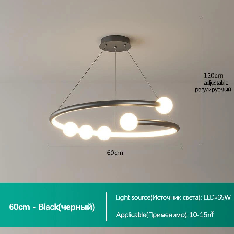 lustre minimaliste en verre design pour éclairage moderne