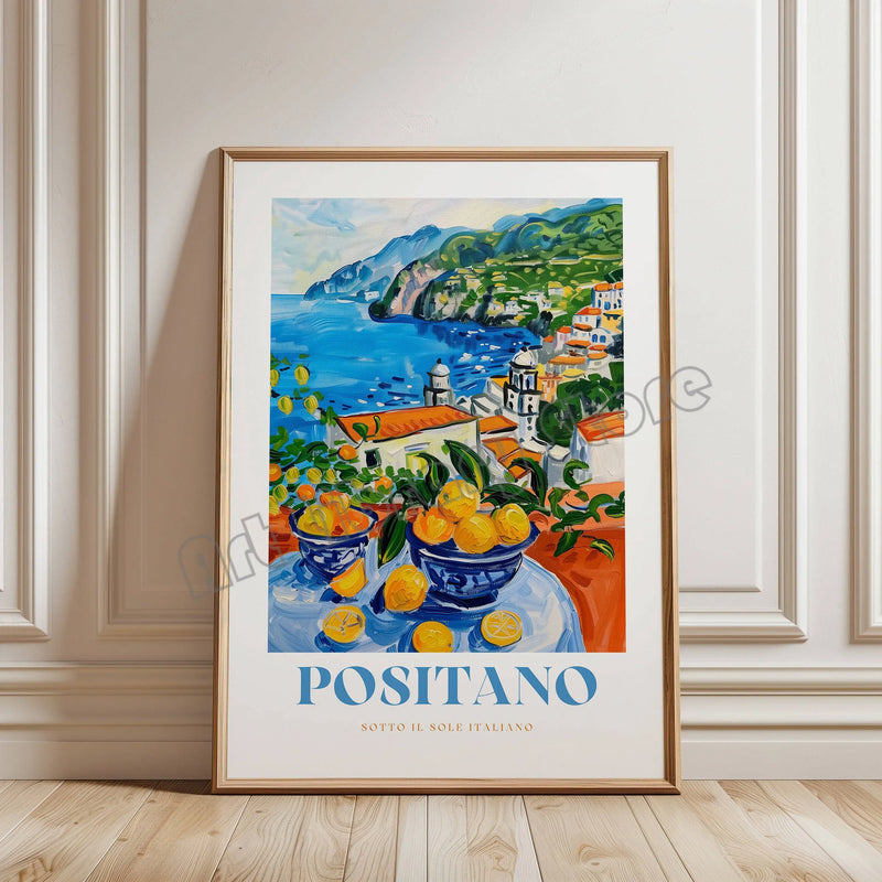 Tableau affiche rétro de nourriture italienne pour décoration murale