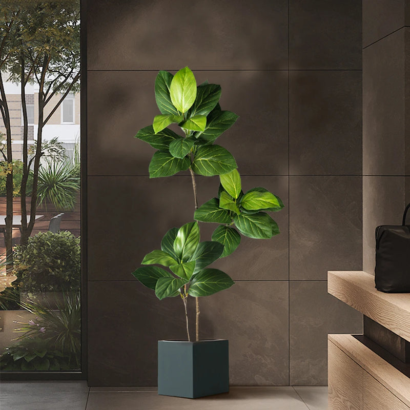 arbre artificiel ficus en plastique pour décoration tropicale