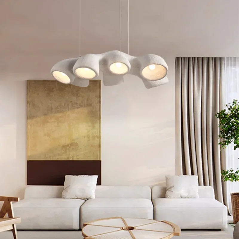 lustre de style wabi-sabi japonais led pour villa clubhouse duplex