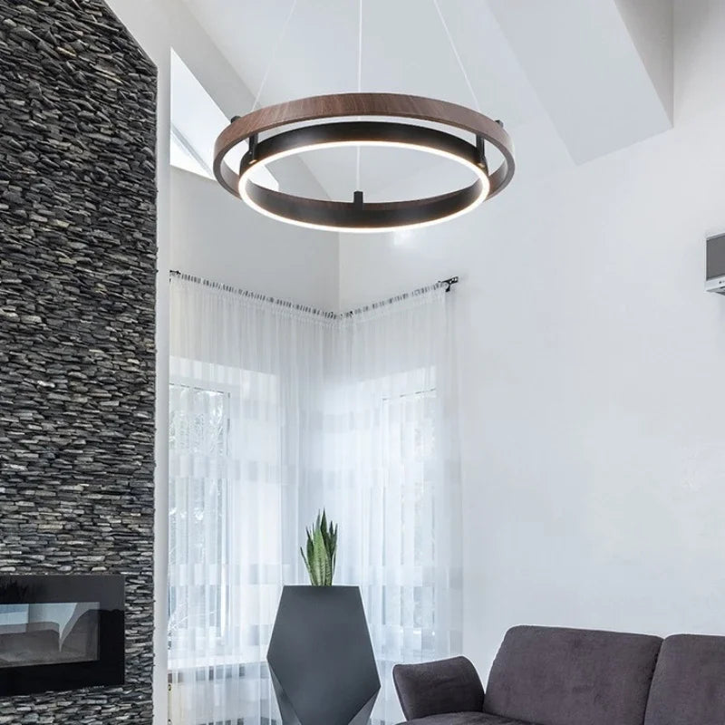 Nordic Rings Chandelier Living Room Decor Home Led Pendant Light Kitchen Island Dining Table Suspension Hanging Lamp