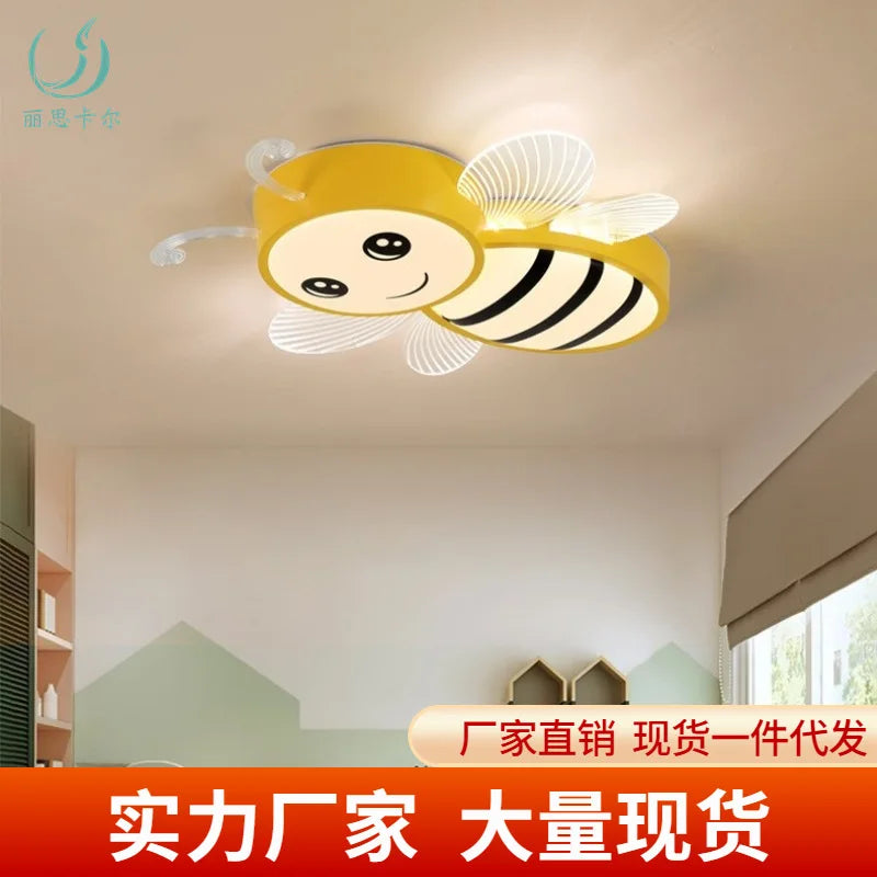 plafonnier led dessin animé petite abeille décoration maternelle moderne
