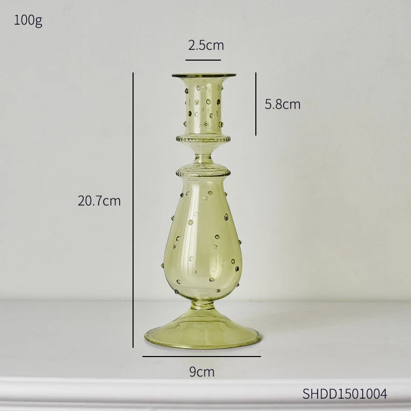 bougeoir en verre créatif pour décoration moderne et élégante