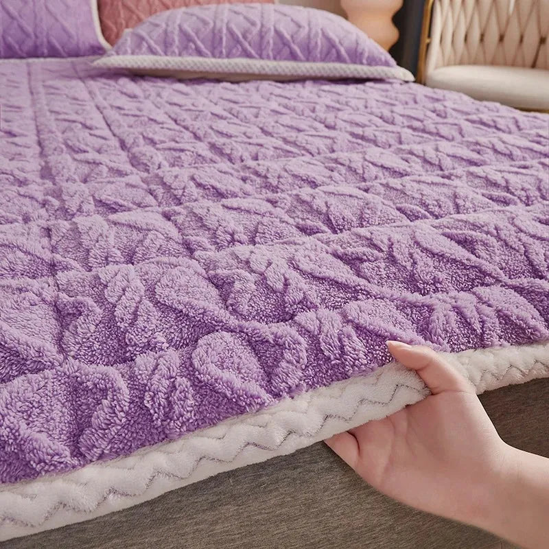 matelas d'hiver en velours d'agneau super chaud pour confort optimal