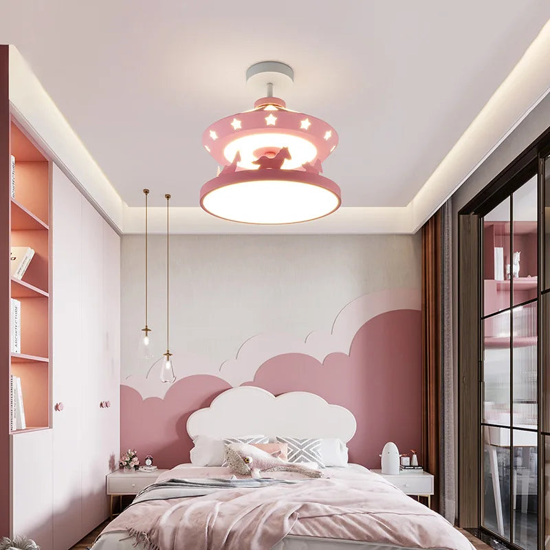 lustre moderne minimaliste pour chambre d'enfant lumineux et chaleureux