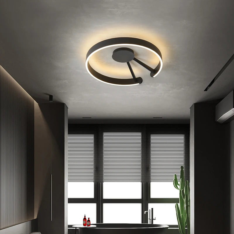 plafonnier led moderne en fer forgé acrylique pour décoration intérieure