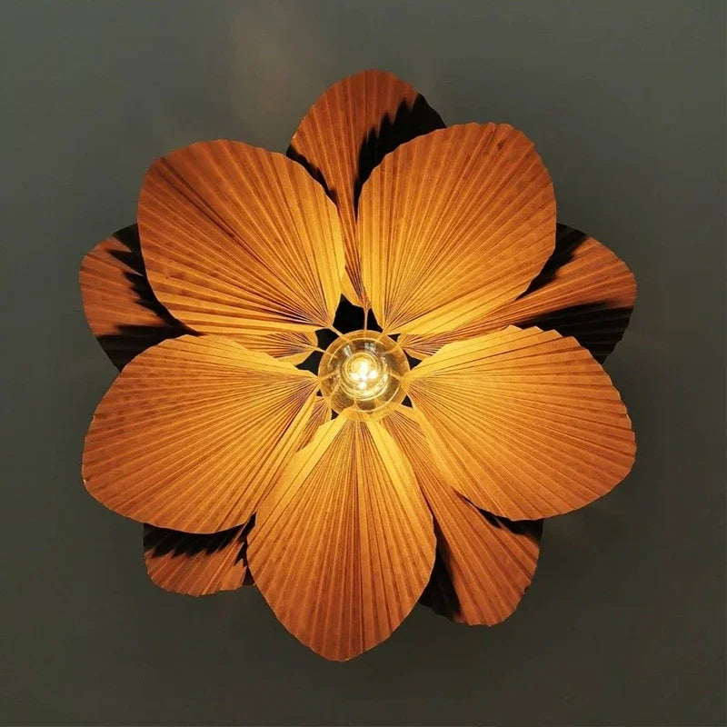 suspension wabi sabi japonaise luminaire décoratif artistique fleur