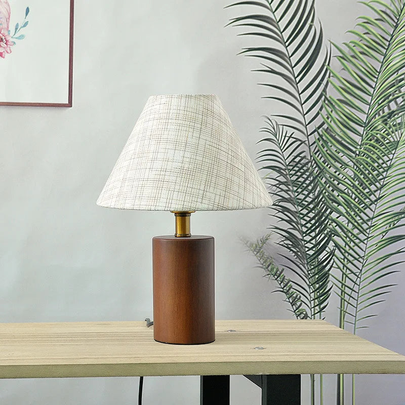 ZK50 rétro lampe de Table plissée décoration de bureau veilleuse étudiant chambre lit éclairage tête lampe en bois massif E27