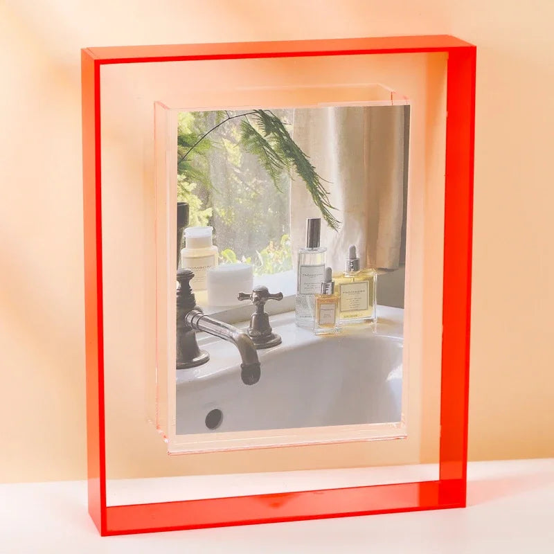 cadre photo acrylique transparent support décoration intérieure bureau