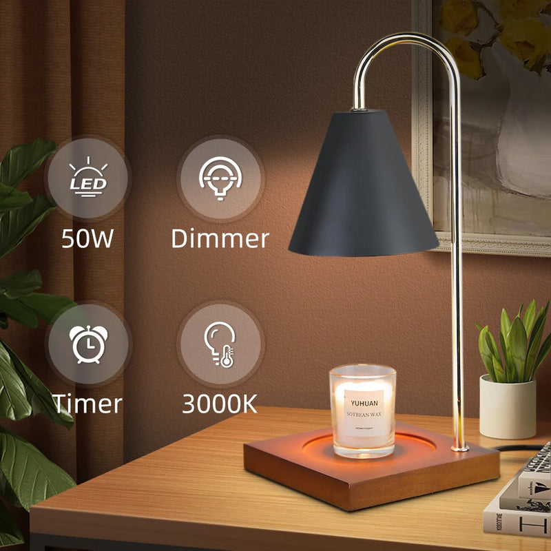 lampe de table rétro aromathérapie avec minuterie et lumière d'ambiance