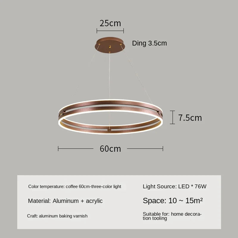 lustre circulaire moderne design créatif pour intérieur lumineux