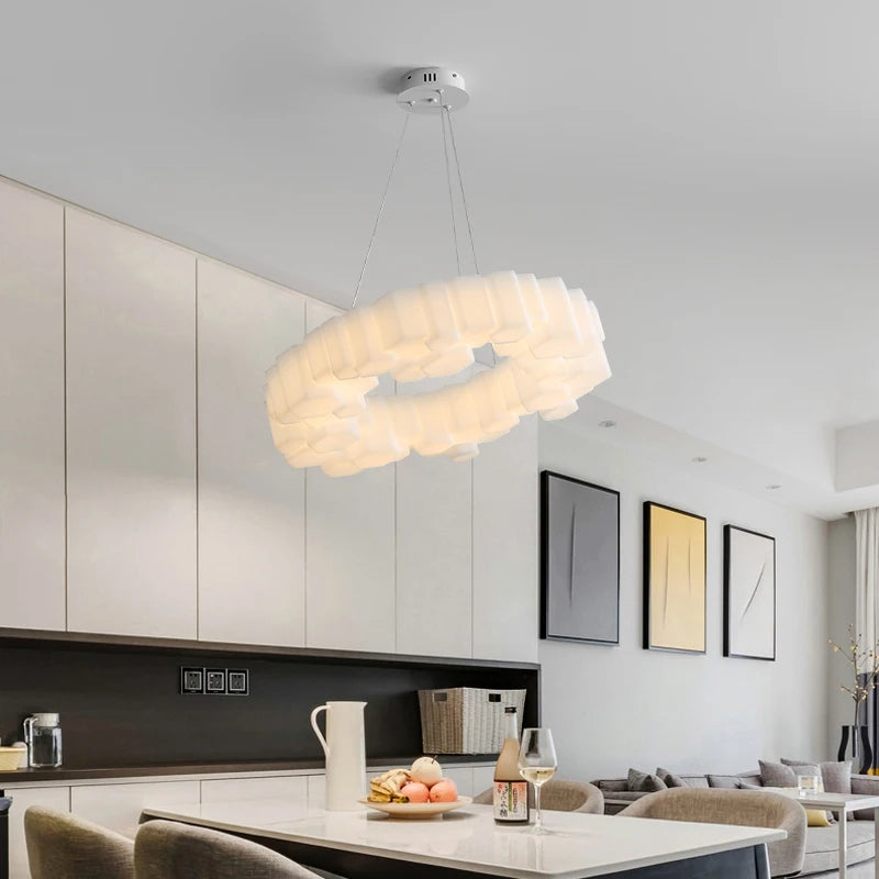 plafonnier led en forme de nuage design nordique minimaliste