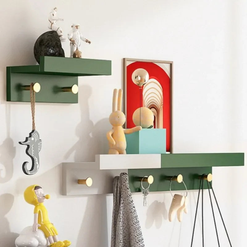 porte-manteau mural en bois pour rangement créatif et pratique