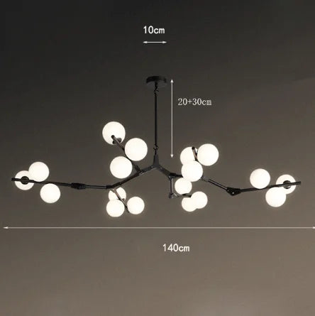 suspension moderne à intensité variable pour décoration intérieure