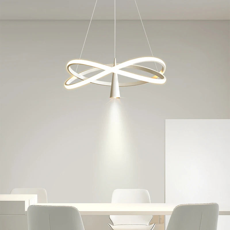 lustre suspendu à led moderne pour décoration intérieure élégante