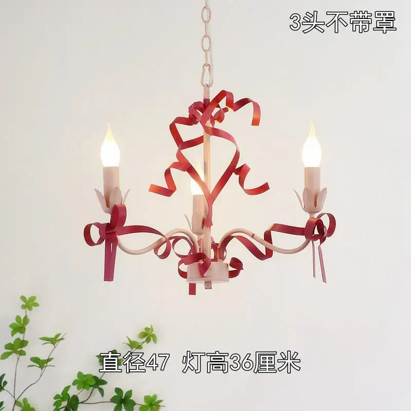 lustre mignon pour enfant style pastoral avec nœud