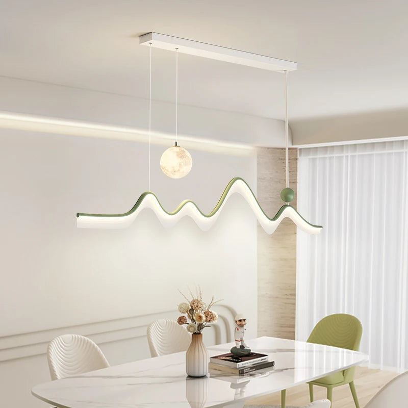 lustre design nordique moderne minimaliste forme lune