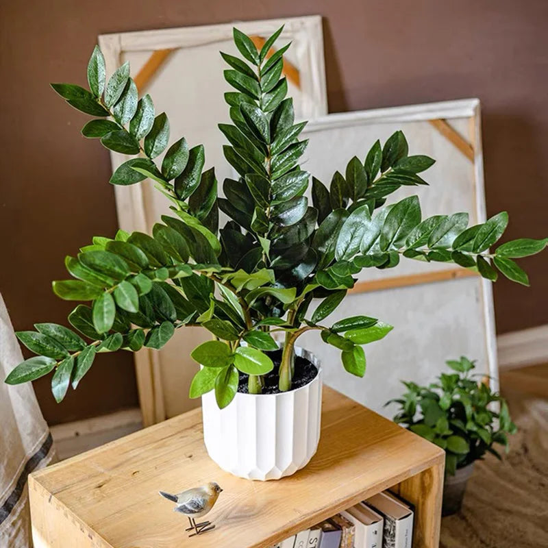 grandes branches artificielles de ficus pour décoration tropicale