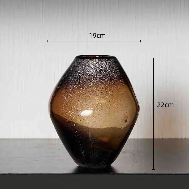 vase en verre transparent pour fleurs et terrarium décoration élégante