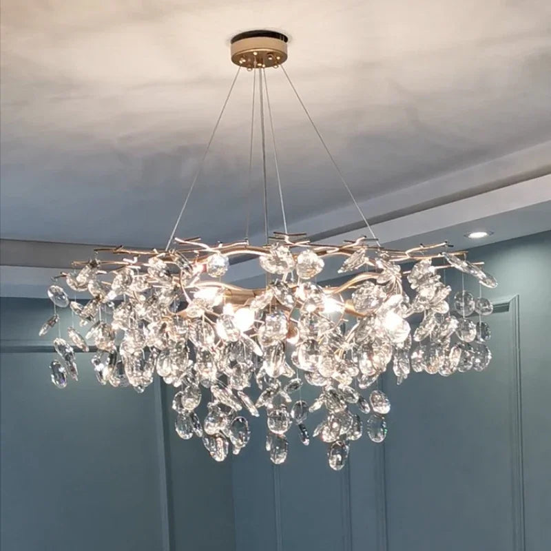 lustre en cristal de luxe pour un éclairage raffiné