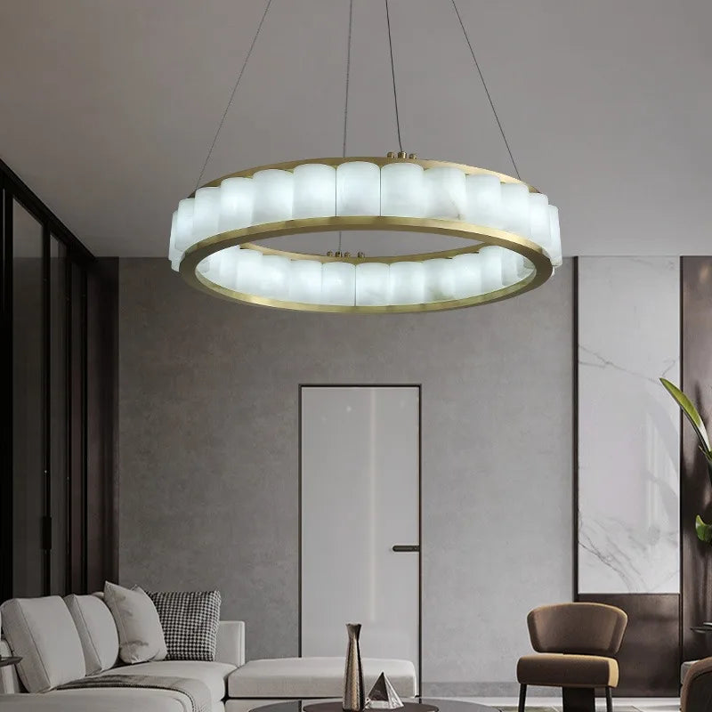 lustre en marbre naturel espagnol de grand luxe pour hôtel