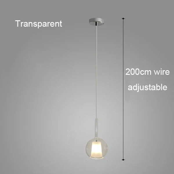 lustre moderne abat-jour en verre pour décoration intérieure