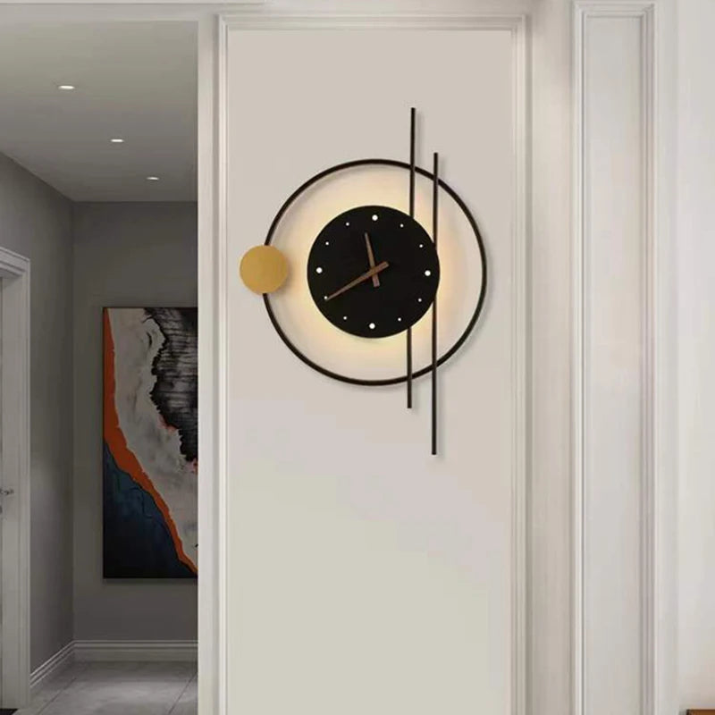 horloge murale led en fer acrylique design nordique élégant