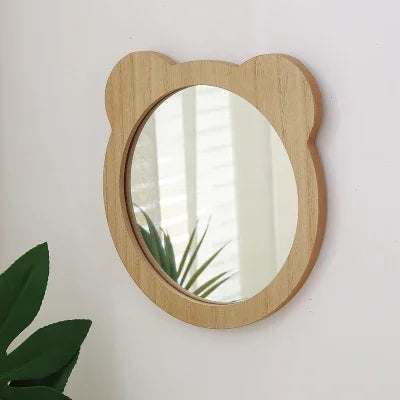 miroirs décoratifs mignons pour enfants en bois à suspendre