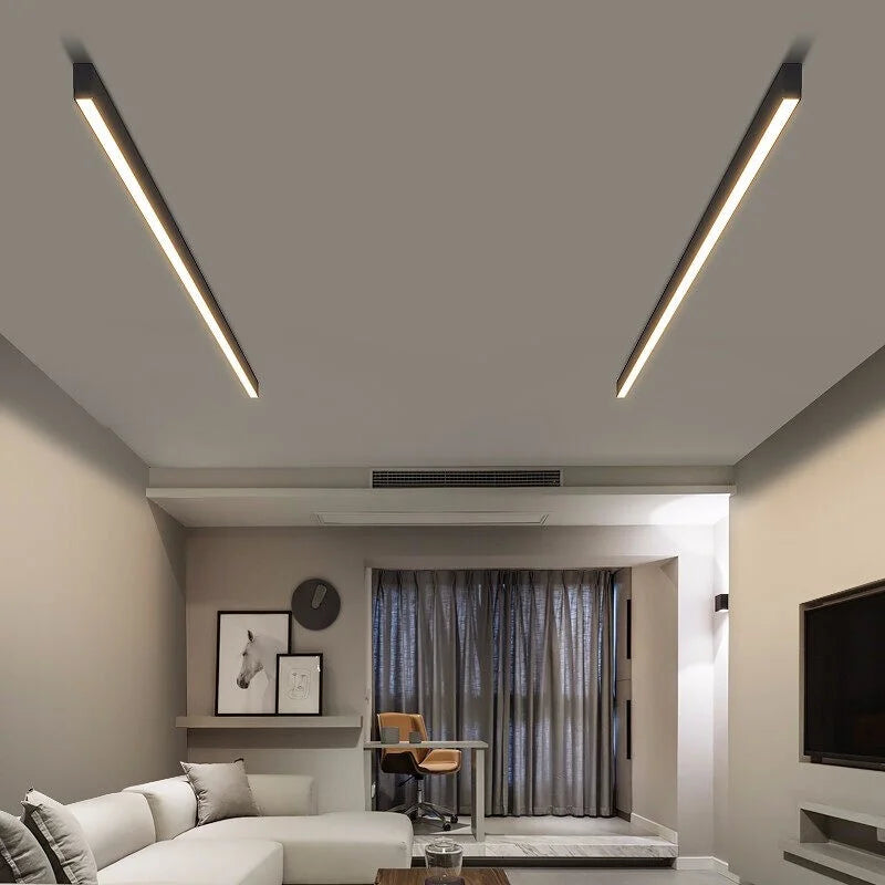 plafonnier linéaire à led moderne style simple pour intérieur