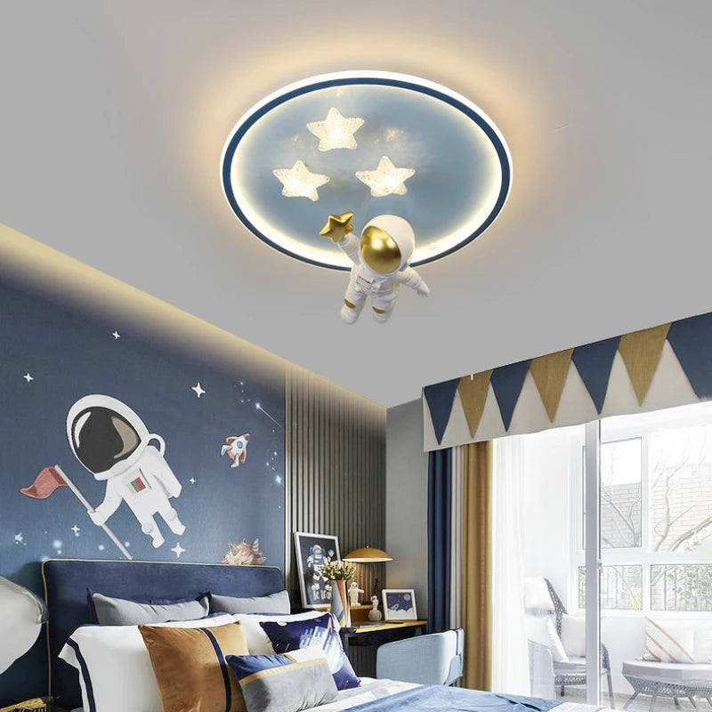 plafonnier moderne astronaute lampe créative pour enfants