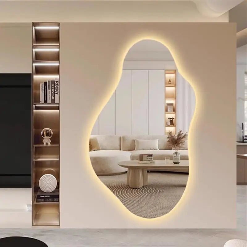 miroir mural à éclairage led intelligent style luxueux