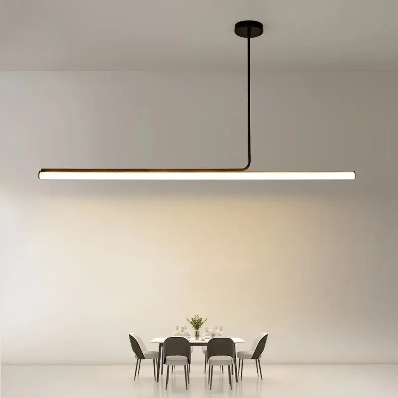 lampes suspendues led modernes longue bande décoratives d'intérieur